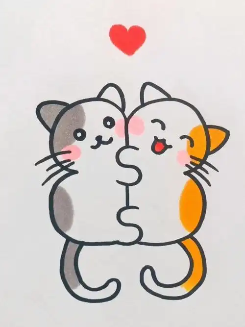 🐱两个s画可爱小猫咪,一看就会-度小视