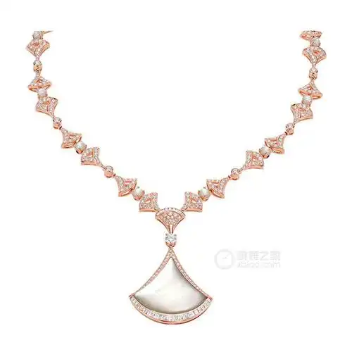 宝格丽divas dream玫瑰金镶珍珠母贝钻石项链项链(1 / 2)