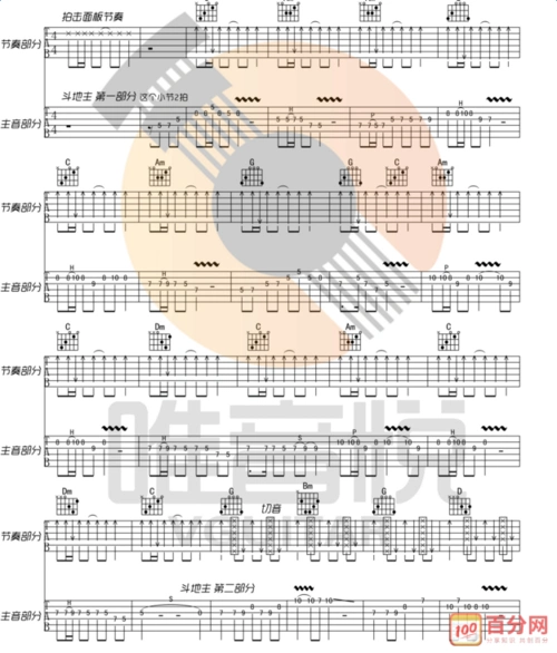 欢乐斗地主吉他谱
