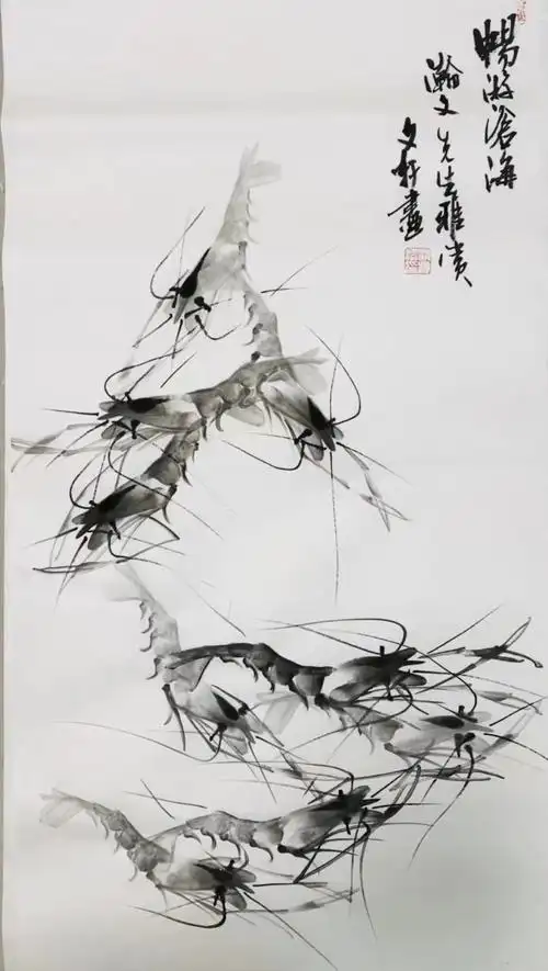 齐派画虾第一人沈彬瘦一一名家百科_作品_中国_技法