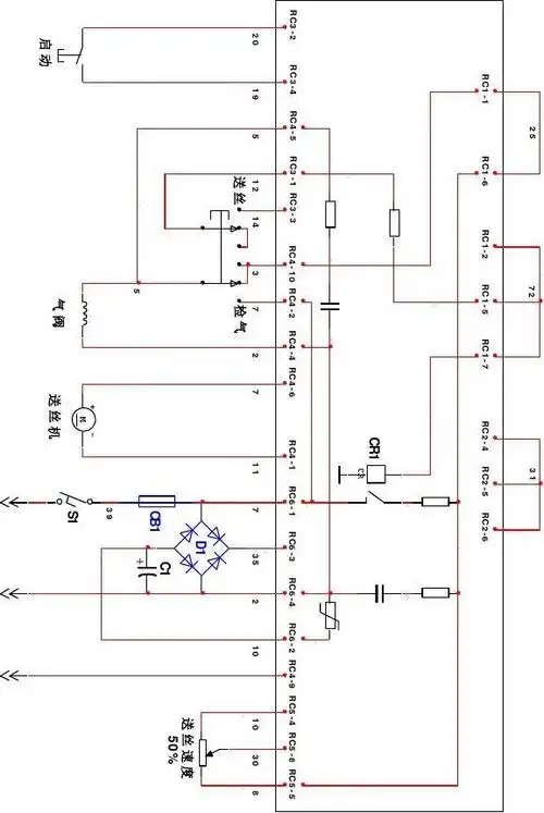 米勒mig焊机送丝机控制板原理图