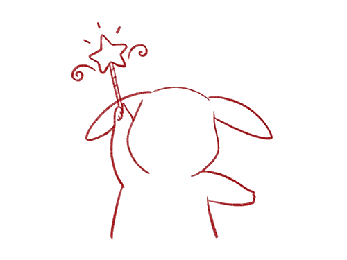 4,画个魔术棒小星星.5,画脸开心的表情.6,画一顶尖尖的帽子.