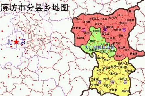 在地图上看似乎是北京与天津在不让这座城市回家一般