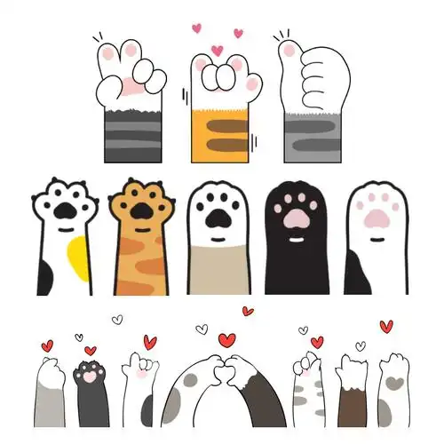 汽车贴纸创意个性猫爪车贴可爱卡通卡通猫猫咪笔记本汽车装饰贴