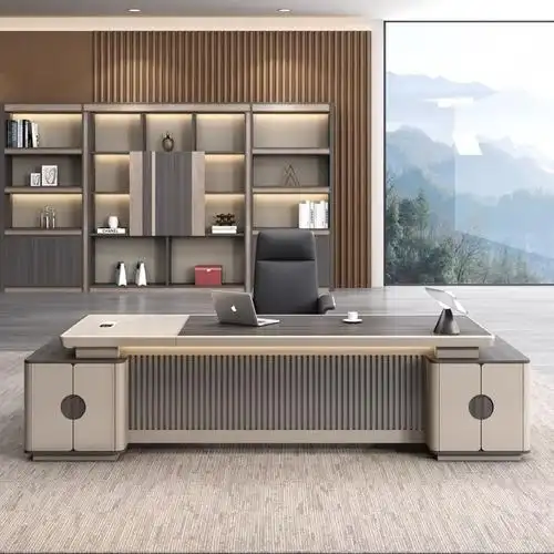 老板桌高档桌椅组合大班台经理办公室桌家具轻奢高级感董事长领导