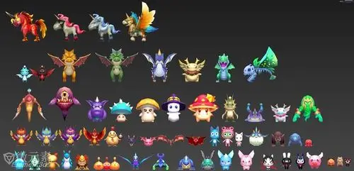 q版游戏萌宠坐骑大集合-成套集合-微元素element3ds - powered by