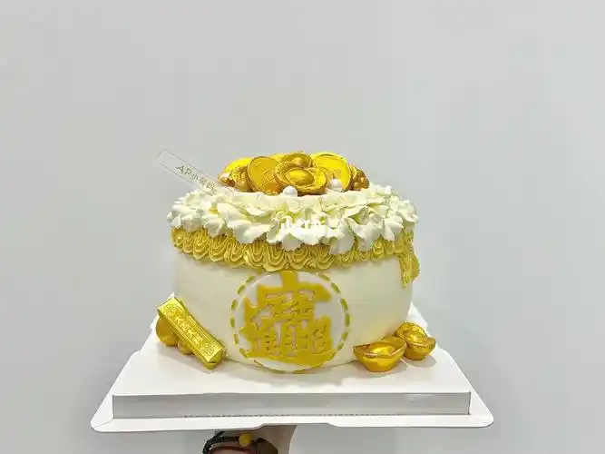 招财进宝金币生日蛋糕