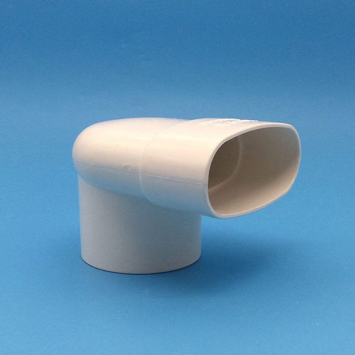 pvc排水75扁管椭圆管扁配件卫生间地漏移位弯头下水管件扁口排水7570