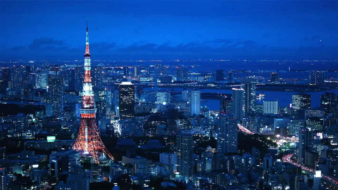 日本东京铁塔高清桌面壁纸_风景壁纸_壁纸下载_美桌网