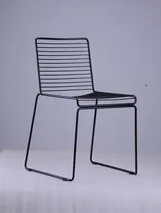 简约铁艺餐椅户外金属休闲电脑椅铁线个性咖啡厅创意椅