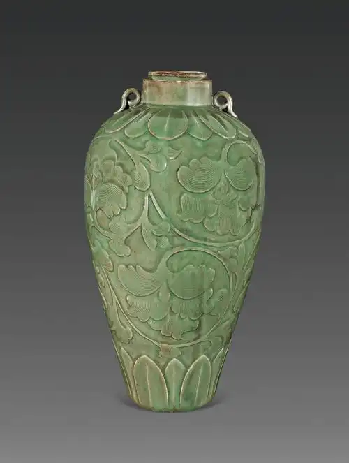 【越窑青釉划花双系梅瓶】拍卖品_图片_价格_鉴赏_现当代及其它瓷器