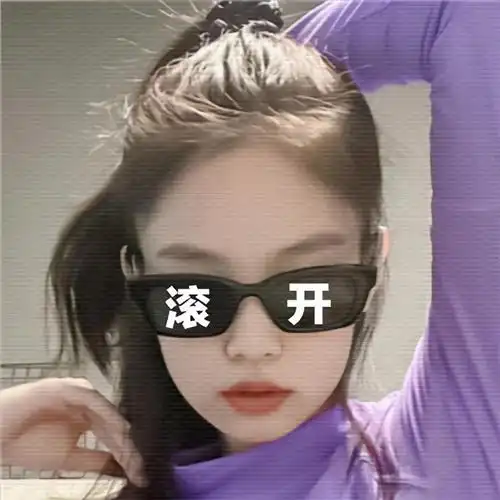 jennie戴墨镜暴躁表情包合集