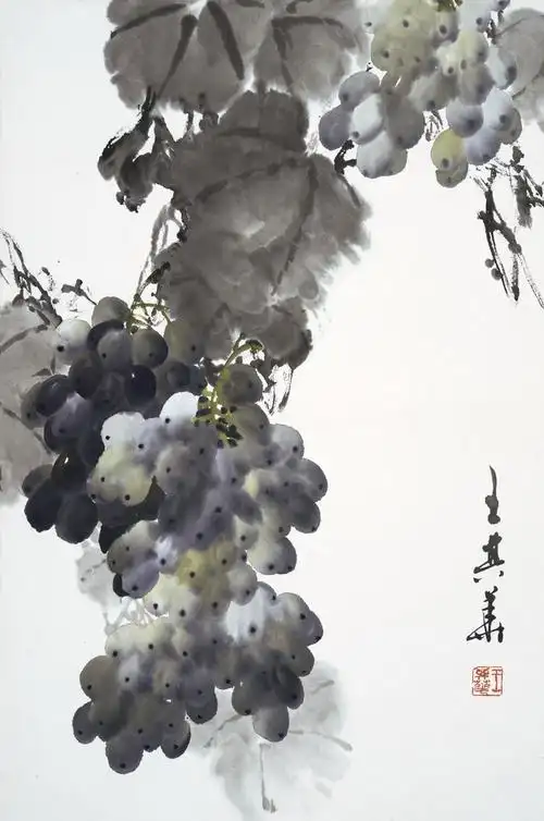 画家王其华—笔下的葡萄气韵生动 风格独特