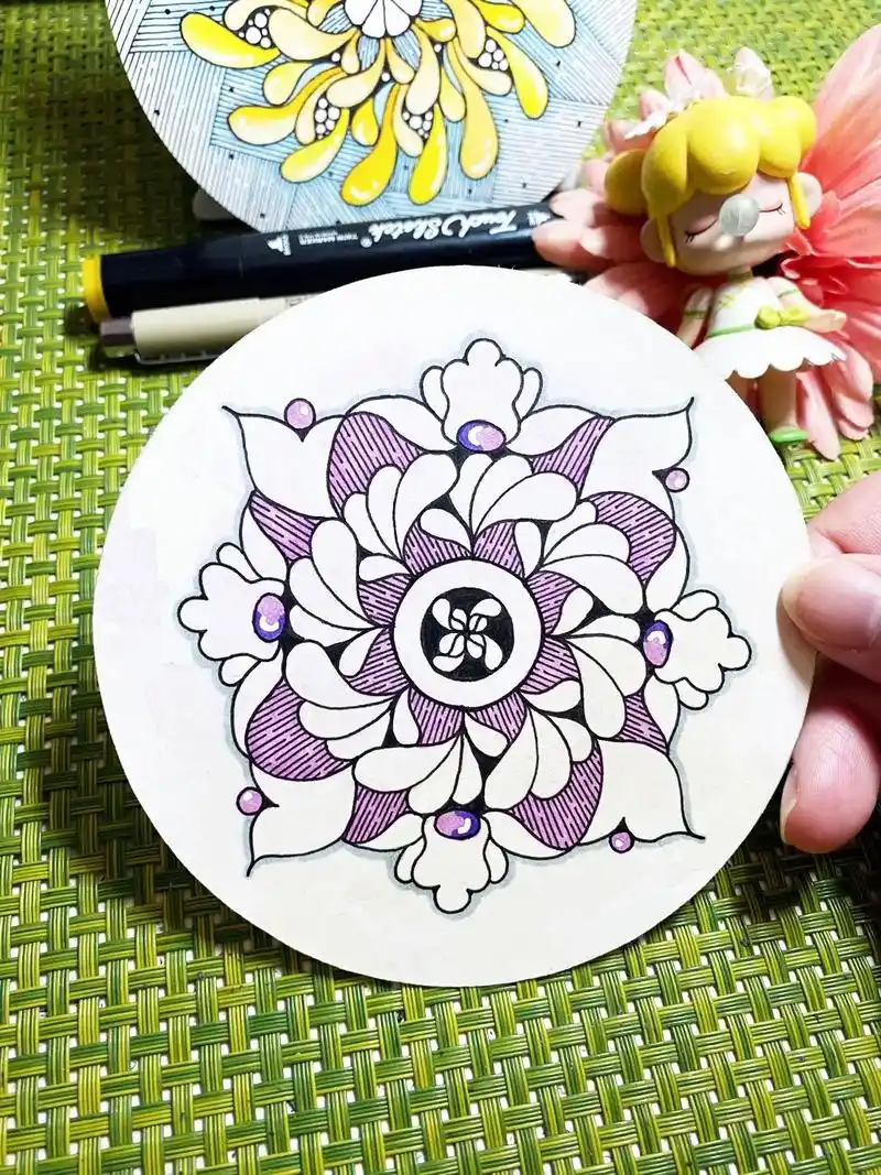 禅绕画作品61绘画过程完整分享