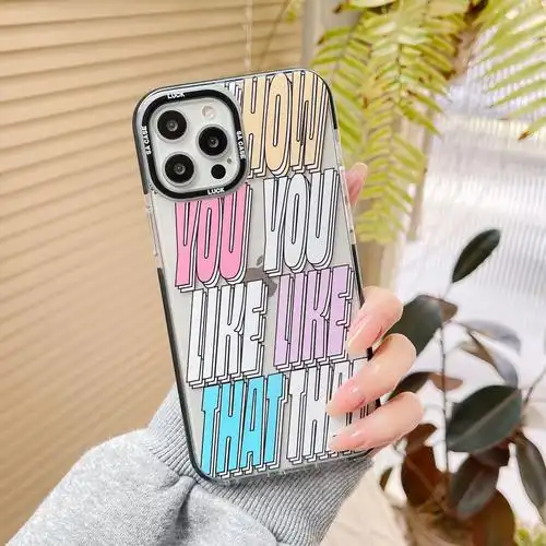 blackpink 朴彩英rose同款手机壳适用苹果iphone 13pro彩色英文潮