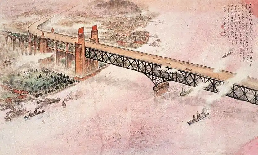 太湖三岛钱松嵒 常熟田(点击另开窗口)南京长江大桥钱松嵒 南京长江大