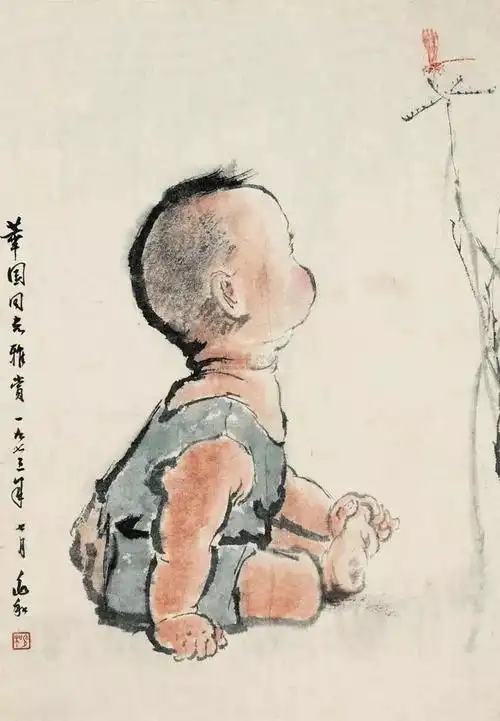 水墨人物画一代宗师蒋兆和作品中的"童真童趣"