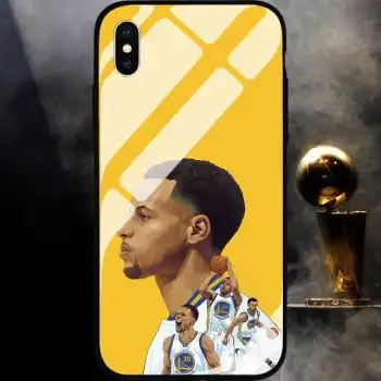 szu苹果iphone手机壳玻璃个性潮牌情侣男女nba12号库里头像苹果13