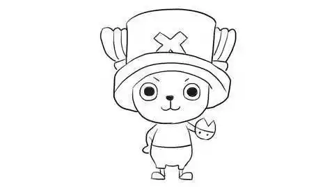 小林简笔画 海贼王乔巴动漫简笔画