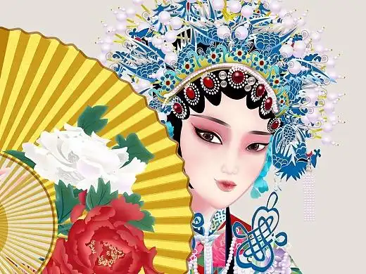 矢量京剧插画《贵妃醉酒》插图霸王别姬国风国潮