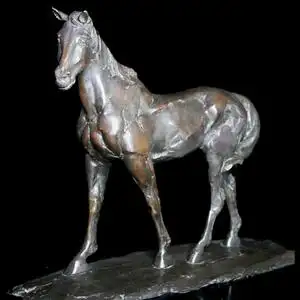 玻璃钢马雕塑动物铜雕招财摆件户外园林广场石材大型景观雕塑定制