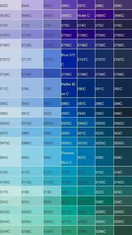 国际通用的潘通色值转需67676767