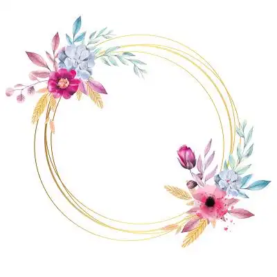 矢量小清新水彩妇女节花边边框素材