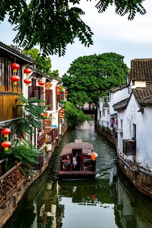 苏州七里山塘景色山塘街山塘河