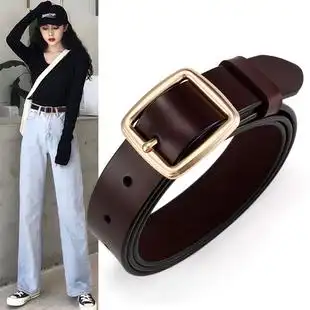女士宽腰带时尚装饰 真皮 百搭