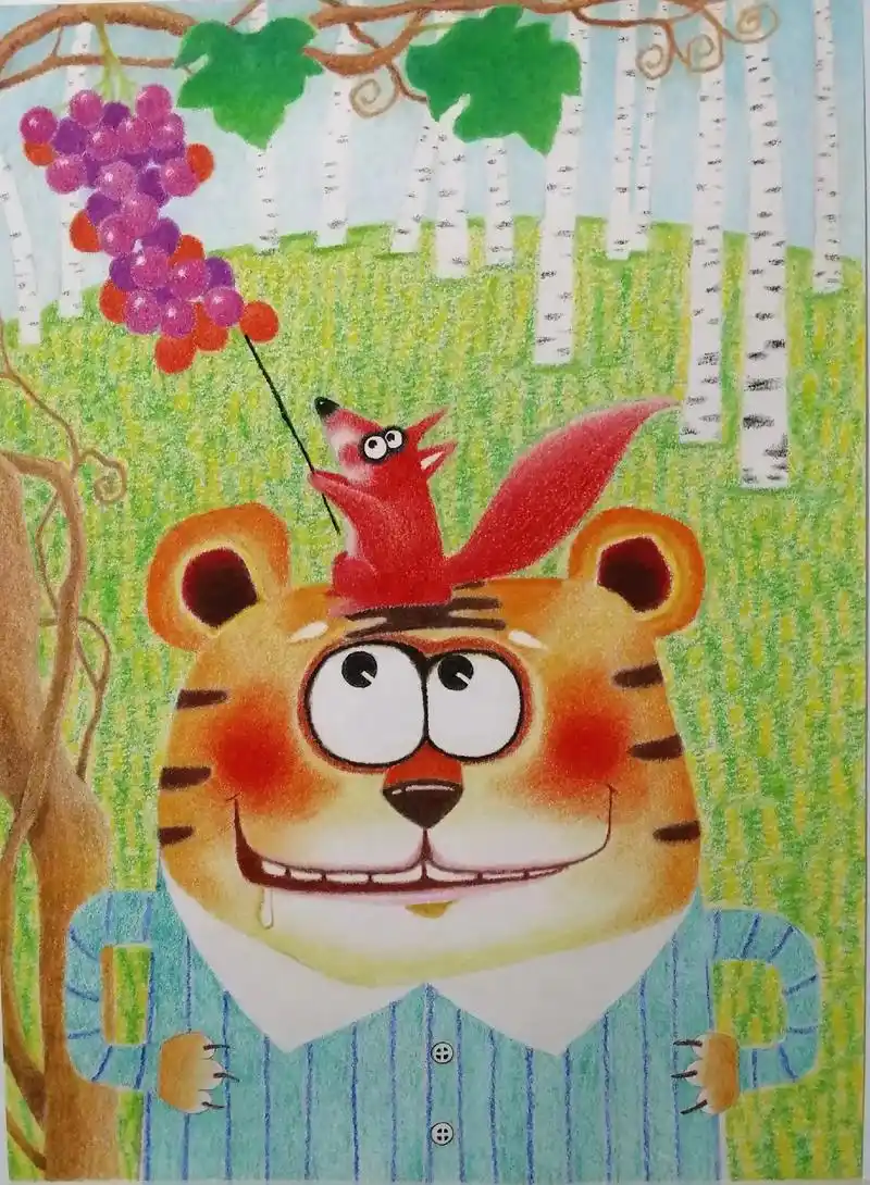 儿童油画棒插画绘图本,#传承文化 #一起学画画 #美术教育  - 抖音