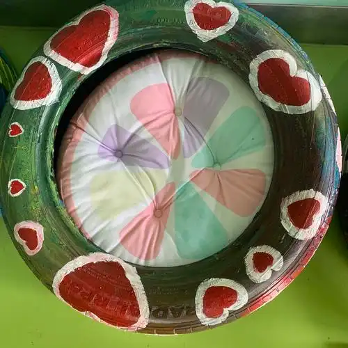 附属幼儿园大一班— "美轮美绘"diy轮胎彩绘