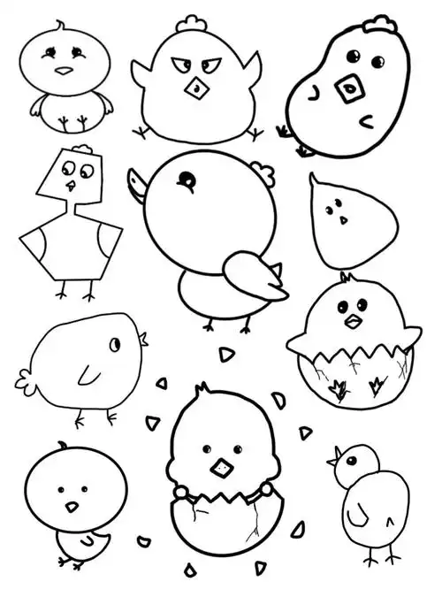 简笔画小鸡3