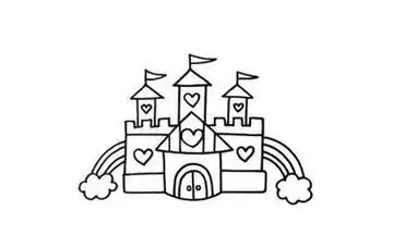 迪士尼简笔画城堡图片 - 简单简笔画