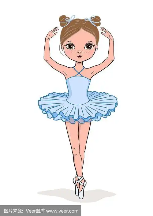 卡通可爱的女孩.矢量图