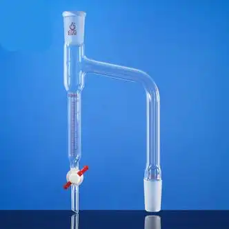 实验室玻璃油水分离器分水蒸馏器玻璃分水器玻璃仪器5/10/20ml 容量