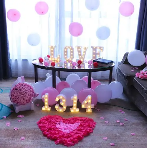 布置创意求婚现场情人节场景ktv浪漫惊喜装饰表白装饰灯