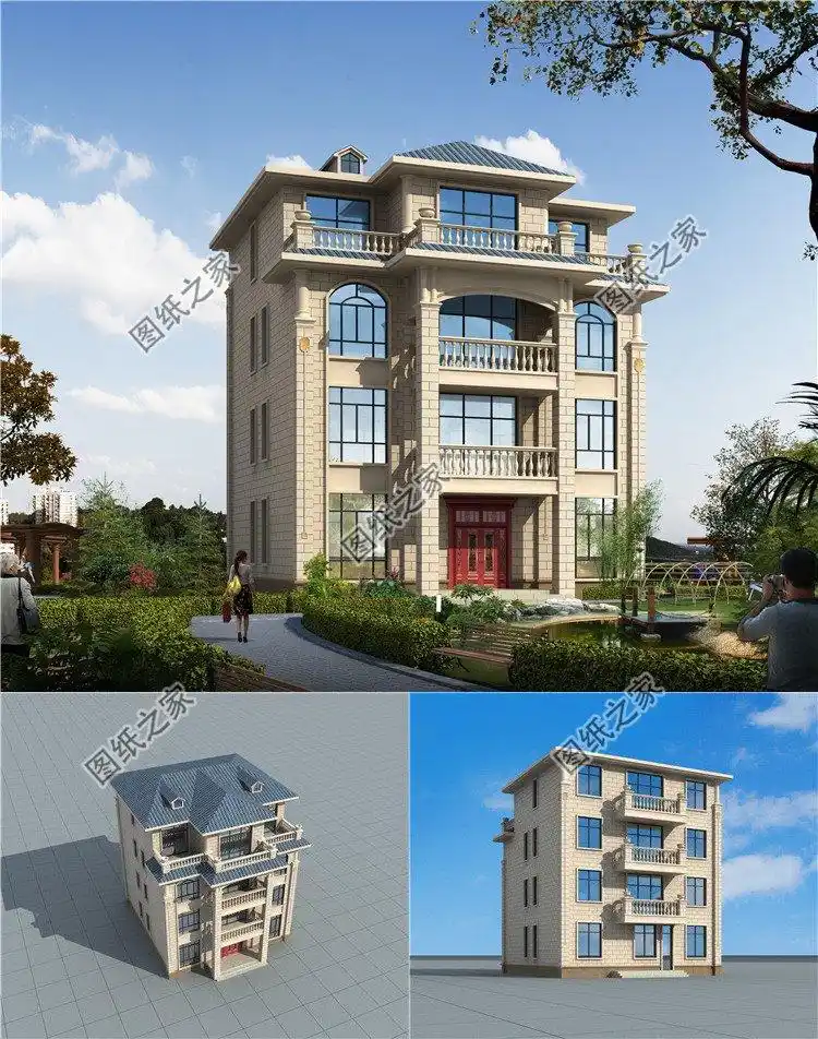 农村四层楼房设计图及外观效果图,造价60万左右