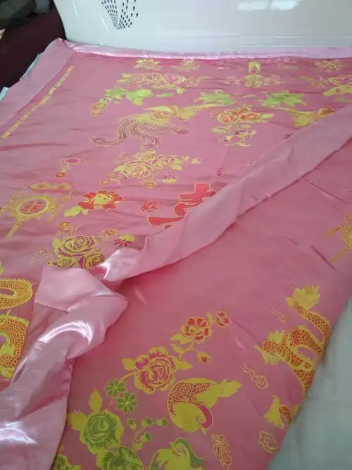 双面被面被套老式仿真丝包边绸缎ab面被套双人杭州丝绸被套包邮