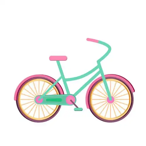 用ai绘制一辆卡通风格的自行车