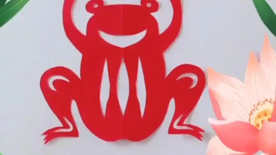 【儿童剪纸】简单好学的小青蛙剪纸_哔哩哔哩_bilibili