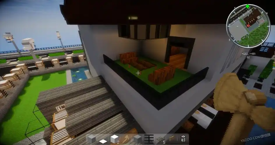 纯手撸现代别墅 我的世界现代别墅内饰及外饰展示