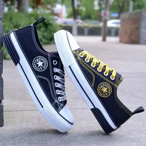 2023夏季新款男鞋韩版潮流百搭板鞋休闲鞋子男透气帆布鞋学生球鞋