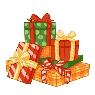 平安夜圣诞节礼物盒元素卡通礼物圣诞节png素材
