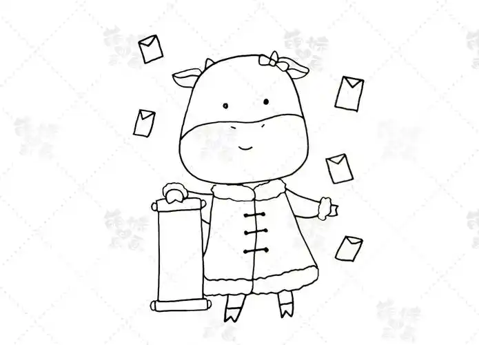 牛年大吉!学画8只小牛简笔画,简单又可爱,可收藏备用