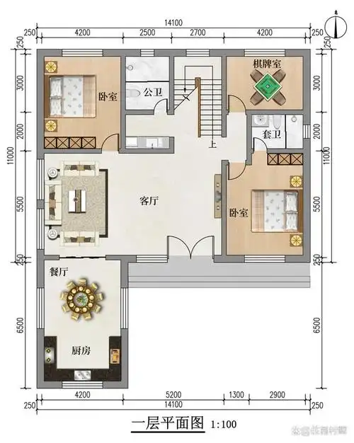 回农村老家建房,最理想的莫过于一座二层别墅楼房,或者平房,外加一个