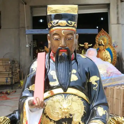 厂家直销大型寺庙佛像神像树脂玻璃钢包青天包公摆件