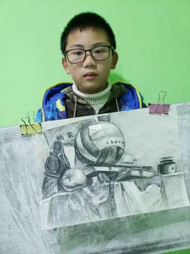 素描儿童画素描儿童画10岁一12岁