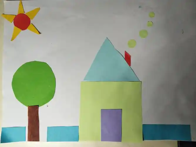 北关小学二年级3班~~~~~不同图形拼成的图画