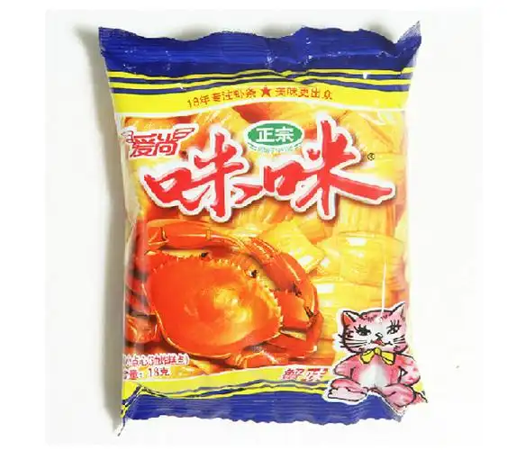 正宗爱尚咪咪蟹味粒18g小包装虾条满30袋包邮经典怀旧休闲小零食