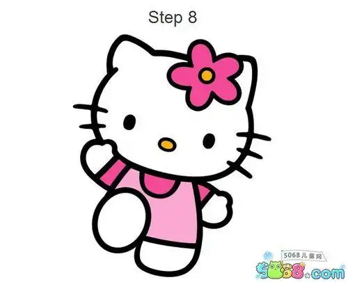 怎么画凯蒂猫 凯蒂猫简笔画步骤教程简笔画简单易学hellokitty凯蒂猫